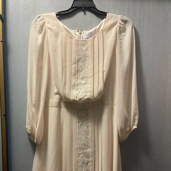 jessica simpson cream dress NWT Jessica Simpson CREAM Women's Sz 12 Belted Dress Retail $148 (See Desc)
